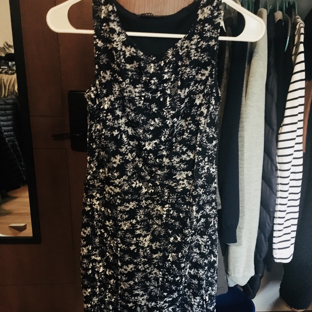 Blue white lace dress